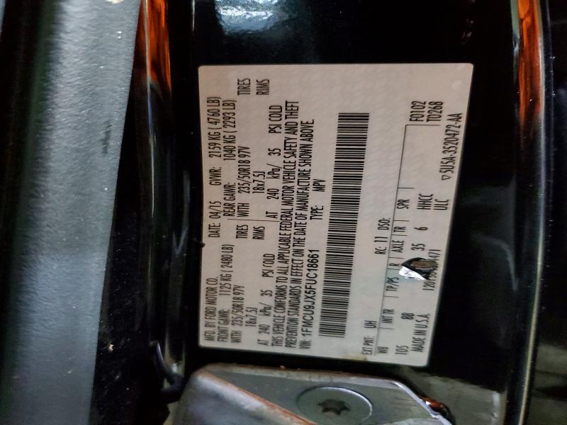 74808205 :رقم المزاد ، 1FMCU9JX5FUC18661 vin ، 2015 Ford Escape مزاد بيع