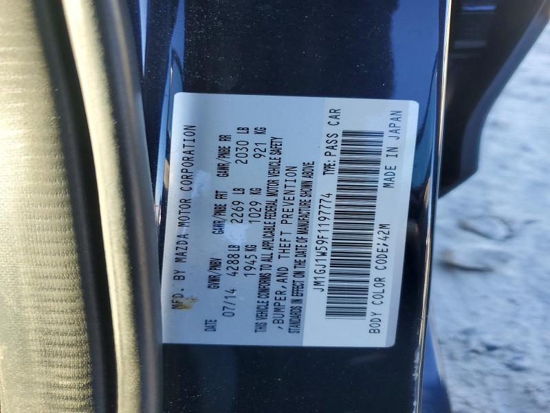 Aukcja sprzedaży 2015 Mazda 6, vin: JM1GJ1W59F1197774, numer aukcji: 73631095
