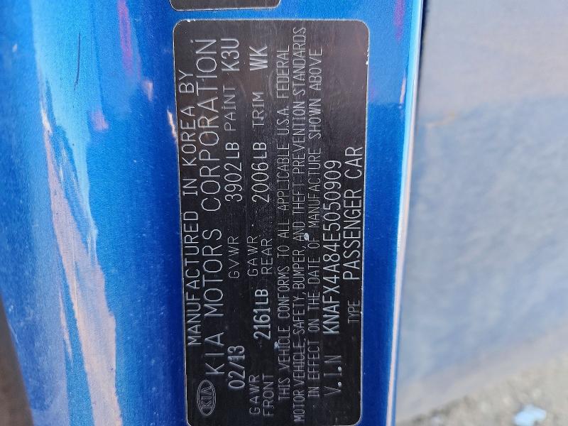 Продажа на аукционе авто 2014 Kia Forte, vin: KNAFX4A84E5050909, номер лота: 75001255