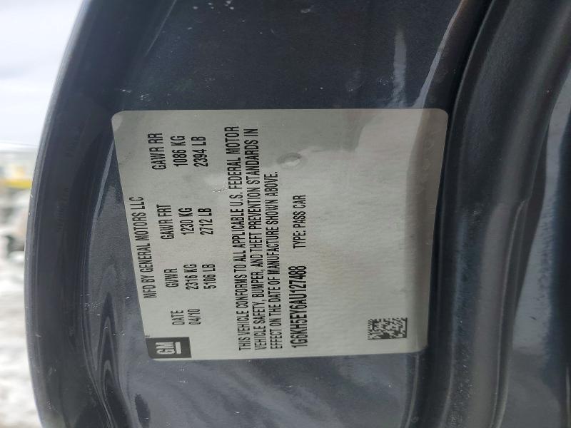 74640395 :رقم المزاد ، 1G6KH5EY6AU127488 vin ، 2010 Cadillac Dts مزاد بيع