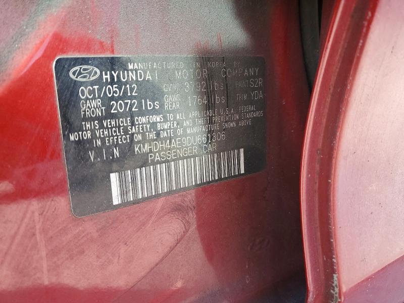 Продажа на аукционе авто 2013 Hyundai Elantra, vin: KMHDH4AE9DU661306, номер лота: 72448065