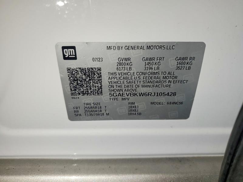 Aukcja sprzedaży 2024 Buick Enclave, vin: 5GAEVBKW6RJ105428, numer aukcji: 73061105
