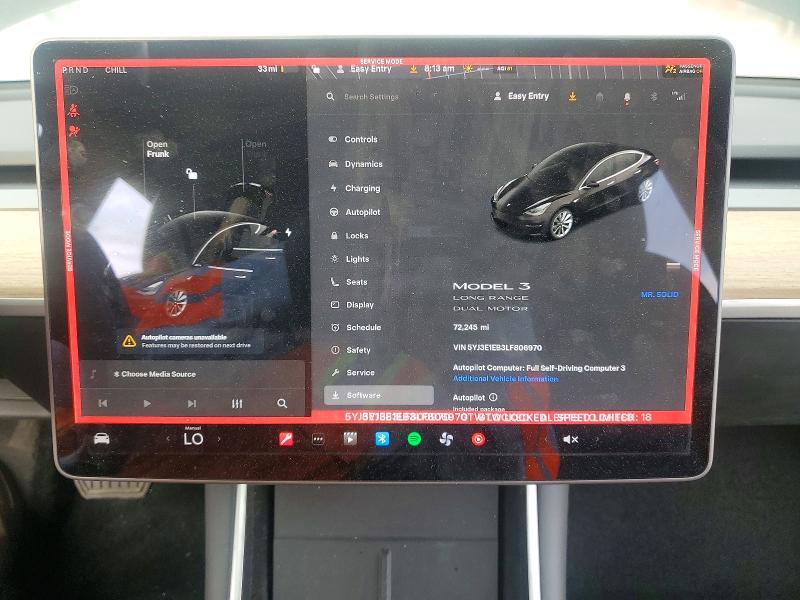72332625 :رقم المزاد ، 5YJ3E1EB3LF806970 vin ، 2020 Tesla Model 3 مزاد بيع