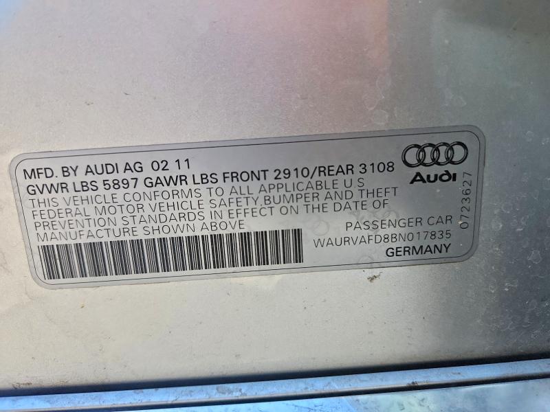 Aukcja sprzedaży 2011 Audi A8, vin: WAURVAFD8BN017835, numer aukcji: 75742975