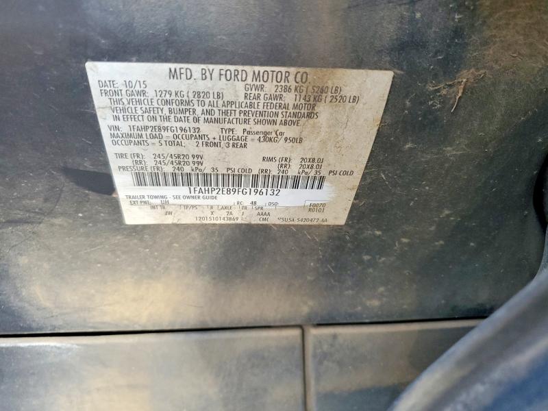 Aukcja sprzedaży 2015 Ford Taurus, vin: 1FAHP2E89FG196132, numer aukcji: 99647695