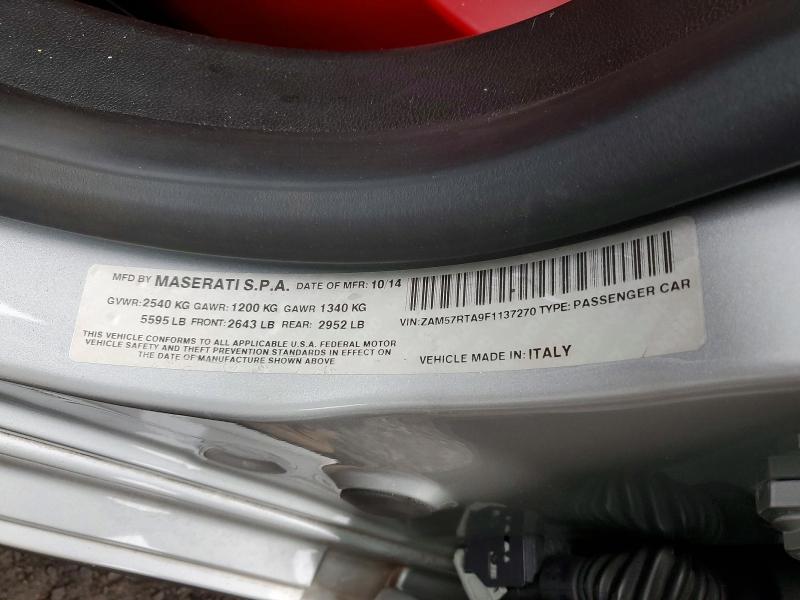 Aukcja sprzedaży 2015 Maserati Ghibli, vin: ZAM57RTA9F1137270, numer aukcji: 98724845