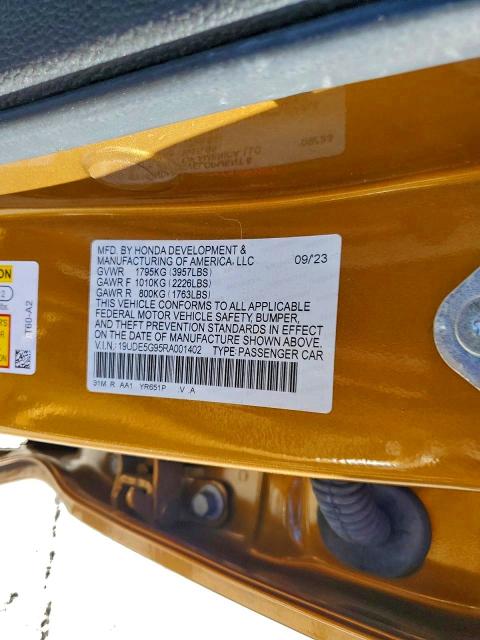 99596535 :رقم المزاد ، 19UDE5G95RA001402 vin ، 2024 Acura Integra مزاد بيع