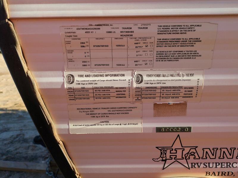 73737965 :رقم المزاد ، 4X4TWDM24GA256395 vin ، 2016 Forrest River Wildwood مزاد بيع