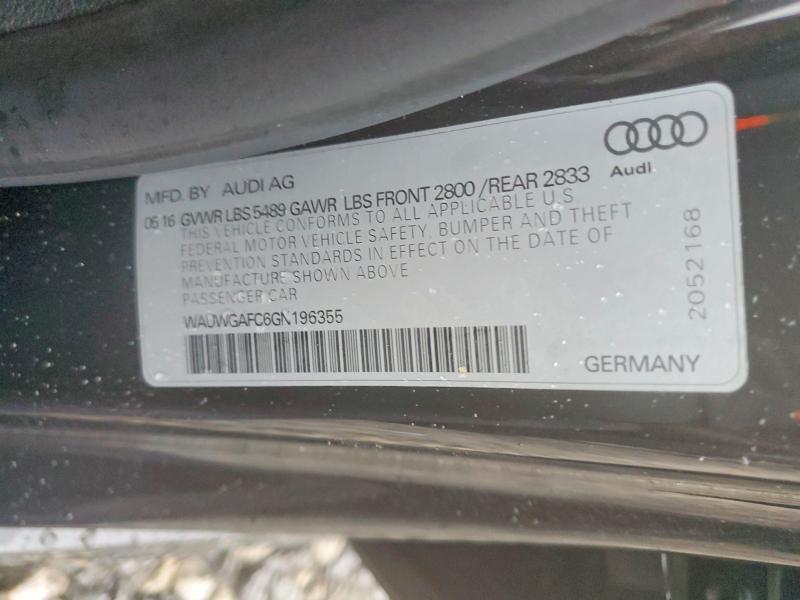 Aukcja sprzedaży 2016 Audi A7, vin: WAUWGAFC6GN196355, numer aukcji: 98508415