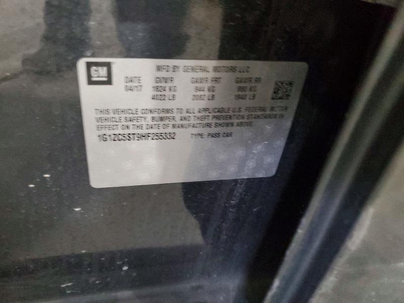 2017 Chevrolet Malibu მანქანა იყიდება აუქციონზე, vin: 1G1ZC5ST9HF255332, აუქციონის ნომერი: 74697025