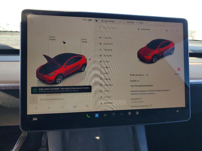 72252855 :رقم المزاد ، 7SAYGDED9PF965648 vin ، 2023 Tesla Model Y مزاد بيع