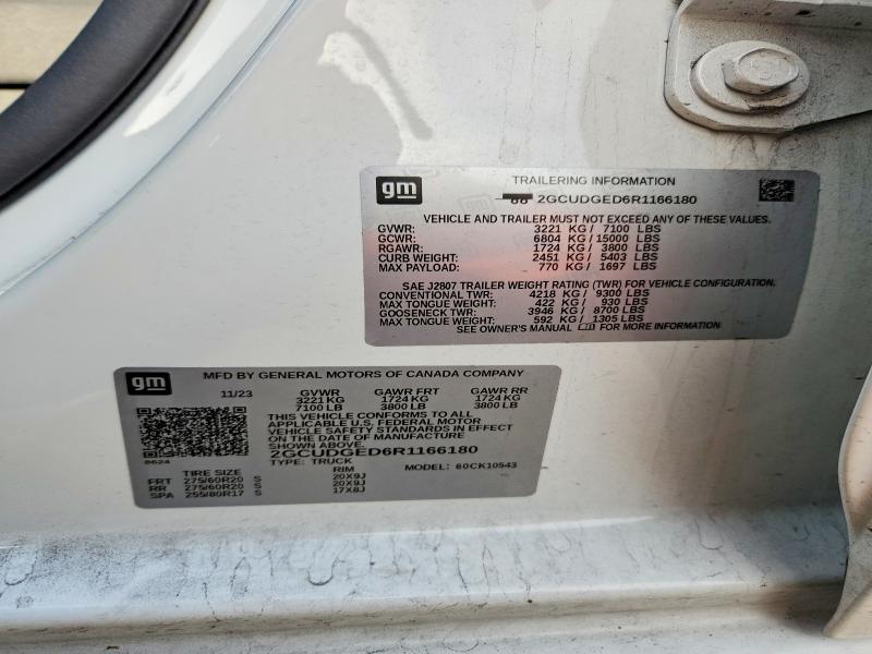 Aukcja sprzedaży 2024 Chevrolet Silverado, vin: 2GCUDGED6R1166180, numer aukcji: 72733605