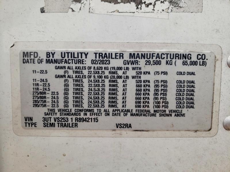 96036875 :رقم المزاد ، 3UTVS2531R8942115 vin ، 2024 Utility Vs2ra مزاد بيع