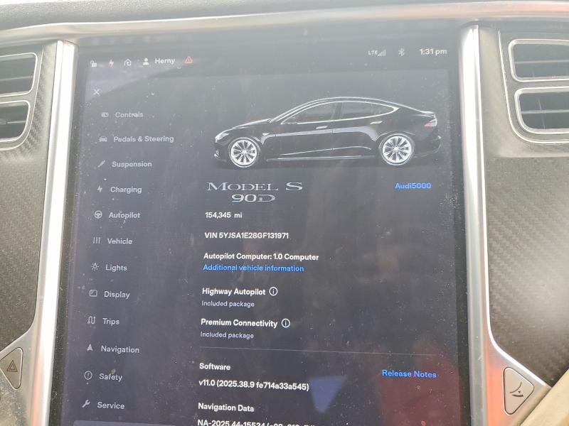 Продажа на аукционе авто 2016 Tesla Model S, vin: 5YJSA1E28GF131971, номер лота: 72927135