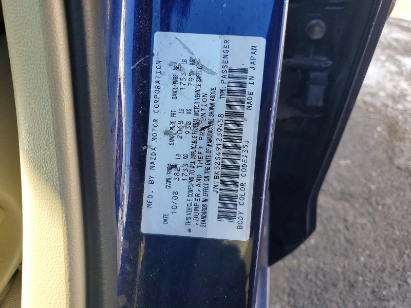 Aukcja sprzedaży 2009 Mazda 3, vin: JM1BK32G491239458, numer aukcji: 74863515