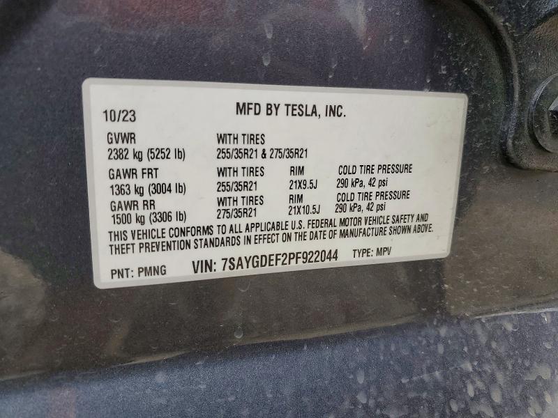 Продаж на аукціоні авто 2023 Tesla Model Y, vin: 7SAYGDEF2PF922044, номер лоту: 99148275