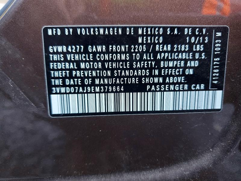 74762665 :رقم المزاد ، 3VWD07AJ9EM379664 vin ، 2014 Volkswagen Jetta مزاد بيع