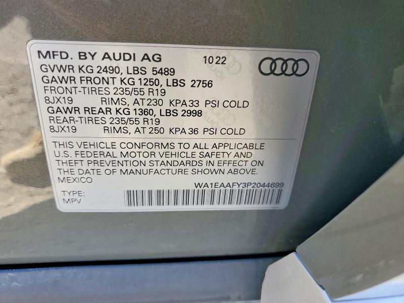 Продажа на аукционе авто 2023 Audi Q5, vin: WA1EAAFY3P2044699, номер лота: 75215175