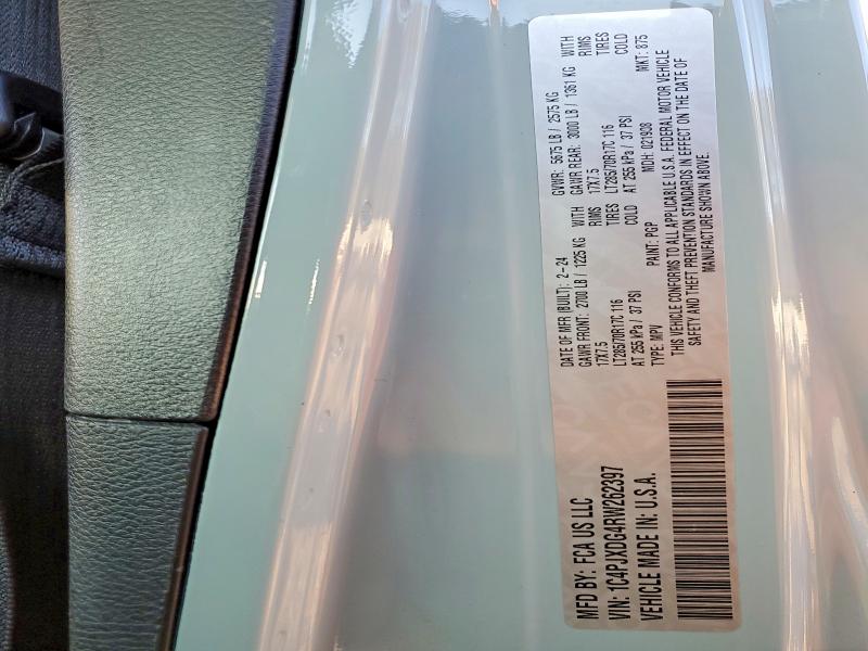 Продажа на аукционе авто 2024 Jeep Wrangler, vin: 1C4PJXDG4RW262397, номер лота: 74393835