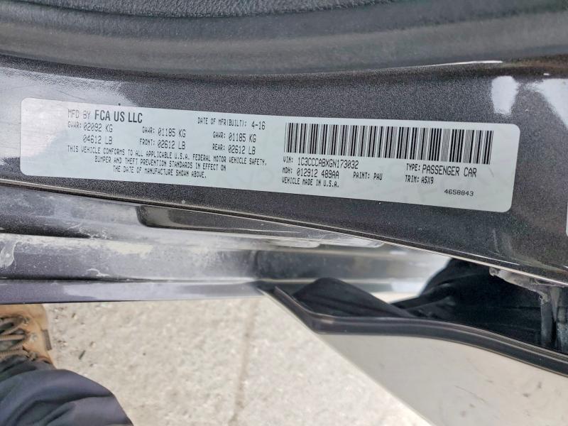 Aukcja sprzedaży 2016 Chrysler 200, vin: 1C3CCCABXGN173032, numer aukcji: 73474815