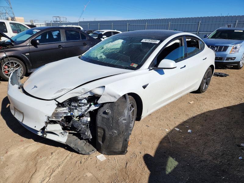 74153505 :رقم المزاد ، 5YJ3E1EB2NF114587 vin ، 2022 Tesla Model 3 مزاد بيع