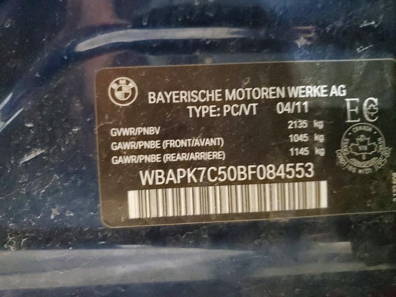 74329095 :رقم المزاد ، WBAPK7C50BF084553 vin ، 2011 Bmw 328 Xi مزاد بيع