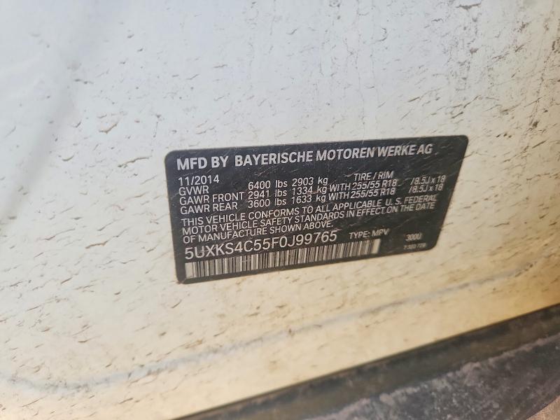 2015 Bmw X5 მანქანა იყიდება აუქციონზე, vin: 5UXKS4C55F0J99765, აუქციონის ნომერი: 72497235