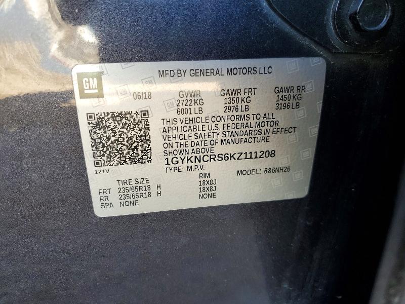 Aukcja sprzedaży 2019 Cadillac Xt5, vin: 1GYKNCRS6KZ111208, numer aukcji: 73497405