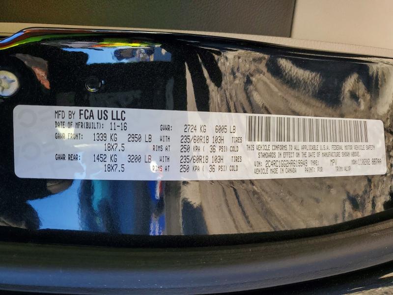 Aukcja sprzedaży 2017 Chrysler Pacifica L, vin: 2C4RC1GG2HR619949, numer aukcji: 73441425