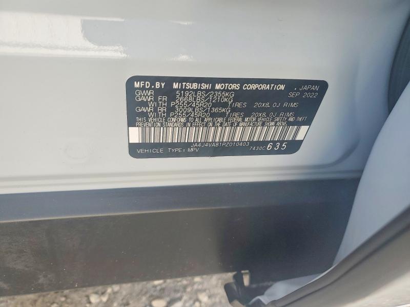 Продаж на аукціоні авто 2023 Mitsubishi Outlander, vin: JA4J4VA81PZ010403, номер лоту: 74300715