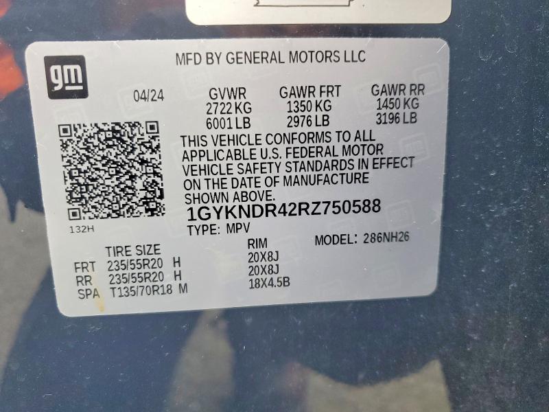 Продажа на аукционе авто 2024 Cadillac Xt5, vin: 1GYKNDR42RZ750588, номер лота: 98180675