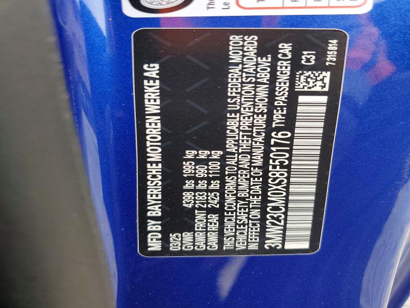 Aukcja sprzedaży 2025 Bmw 230i, vin: 3MW23CM0XS8F50176, numer aukcji: 75590845