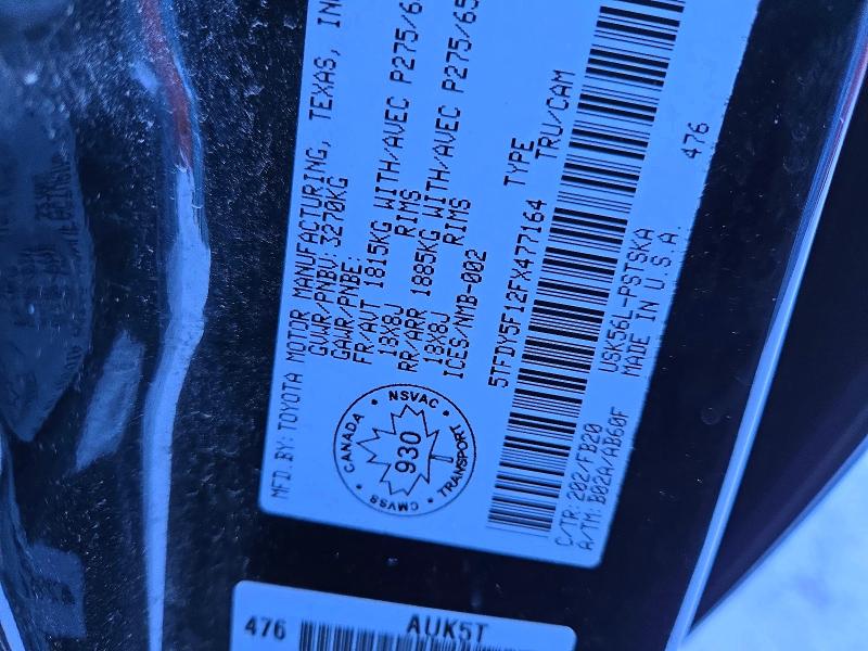 Продаж на аукціоні авто 2015 Toyota Tundra, vin: 5TFDY5F12FX477164, номер лоту: 97845925