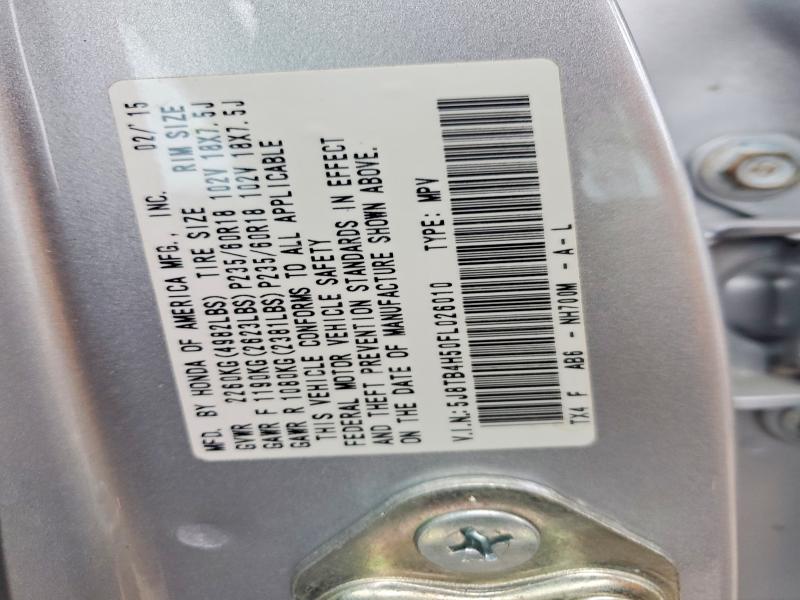 2015 Acura Rdx მანქანა იყიდება აუქციონზე, vin: 5J8TB4H50FL026010, აუქციონის ნომერი: 74244215