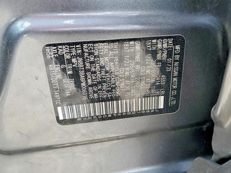 98634745 :رقم المزاد ، JN8BT3BA6PW006016 vin ، 2023 Nissan Rogue مزاد بيع