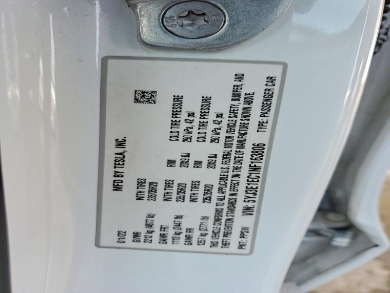 Продажа на аукционе авто 2022 Tesla Model 3, vin: 5YJ3E1EC1NF163806, номер лота: 74260475