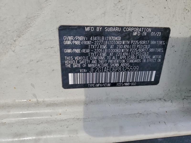 Продажа на аукционе авто 2023 Subaru Crosstrek, vin: JF2GTAEC6P8325599, номер лота: 98394845