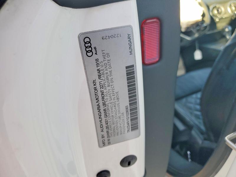 Продаж на аукціоні авто 2016 Audi Tt, vin: TRUC5AFV1G1028083, номер лоту: 95567205