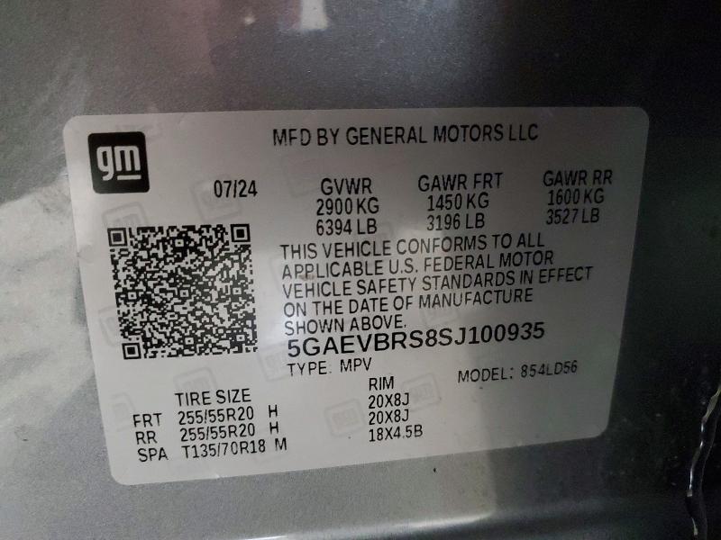 Aukcja sprzedaży 2025 Buick Enclave, vin: 5GAEVBRS8SJ100935, numer aukcji: 98790925
