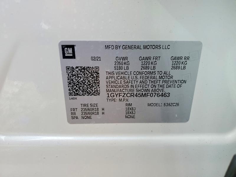 Aukcja sprzedaży 2021 Cadillac Xt4 Premiu, vin: 1GYFZCR45MF076463, numer aukcji: 98828885