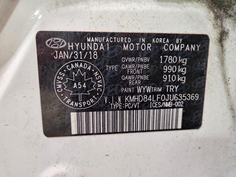 Продажа на аукционе авто 2018 Hyundai Elantra, vin: KMHD84LF0JU635369, номер лота: 99234735