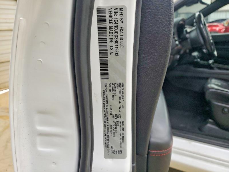 2024 Dodge Durango მანქანა იყიდება აუქციონზე, vin: 1C4RDJDG3RC119813, აუქციონის ნომერი: 72331785