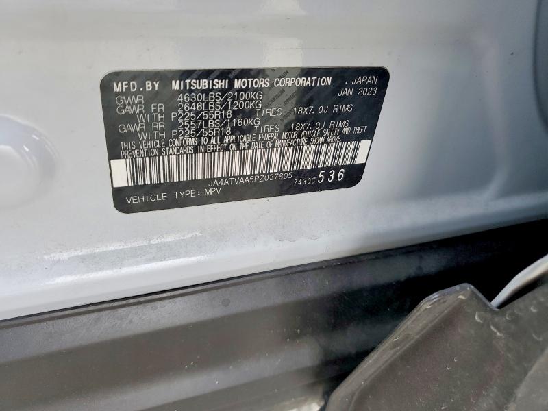 Продаж на аукціоні авто 2023 Mitsubishi Eclipse Cross, vin: JA4ATVAA5PZ037805, номер лоту: 99231205
