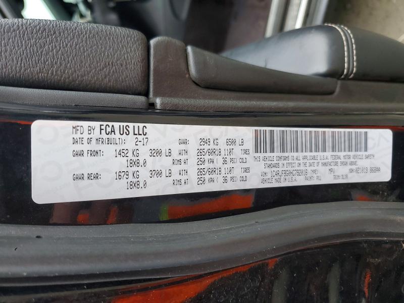 Продаж на аукціоні авто 2017 Jeep Grand Cherokee, vin: 1C4RJFBG0HC792016, номер лоту: 72325325