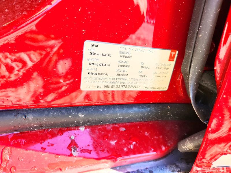 Продажа на аукционе авто 2018 Tesla Model S, vin: 5YJSA1E28JF262437, номер лота: 74734625