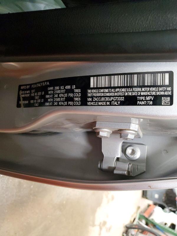 Aukcja sprzedaży 2018 Jeep Renegade, vin: ZACCJBCB3JPG73332, numer aukcji: 98288925