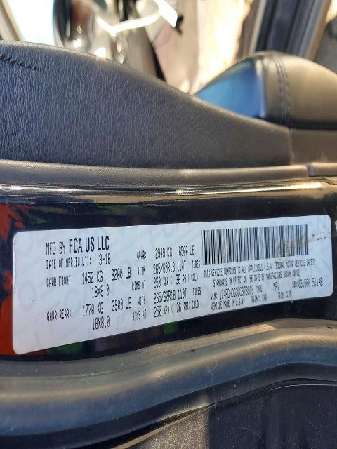 2016 Dodge Durango Li მანქანა იყიდება აუქციონზე, vin: 1C4RDHDG3GC373916, აუქციონის ნომერი: 75262715