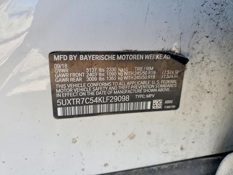 75450405 :رقم المزاد ، 5UXTR7C54KLF29098 vin ، 2019 Bmw X3 Sdrive3 مزاد بيع