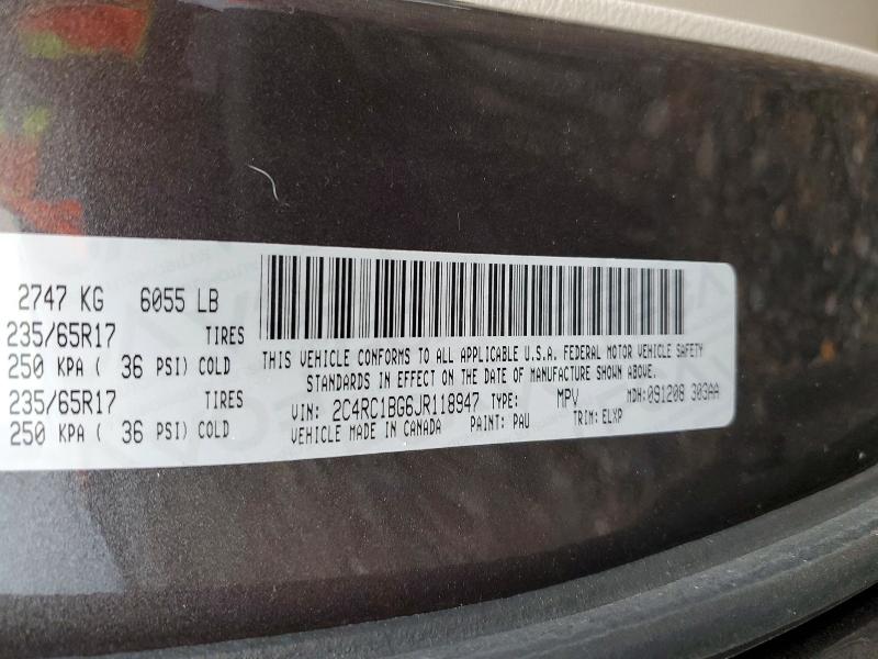 Aukcja sprzedaży 2018 Chrysler Pacifica, vin: 2C4RC1BG6JR118947, numer aukcji: 99830695