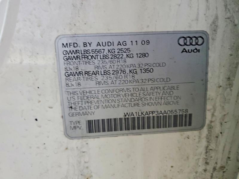 Aukcja sprzedaży 2010 Audi Q5, vin: WA1LKAFP3AA055758, numer aukcji: 72821565